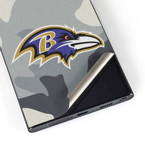 NFL Baltimore Ravens Camo Galaxy S25 Ultra Skin